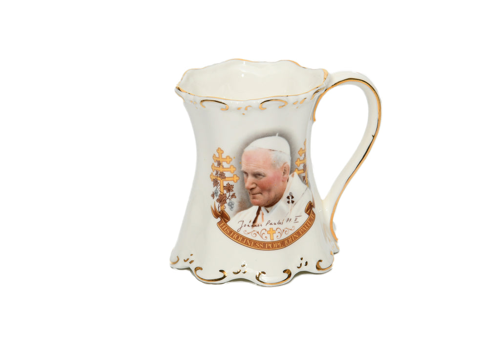 Pope John Paul II Coffee Cup St. George Fine Bone China. Made in England. Vinta