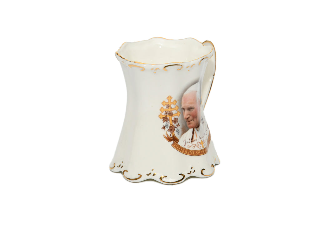 Pope John Paul II Coffee Cup St. George Fine Bone China. Made in England. Vinta