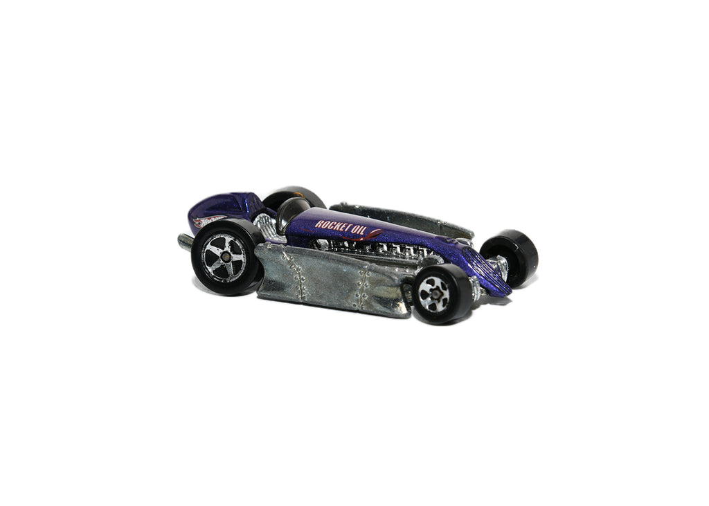Mattel Hot Wheels-Purple Rocket Oil Race Car 2002