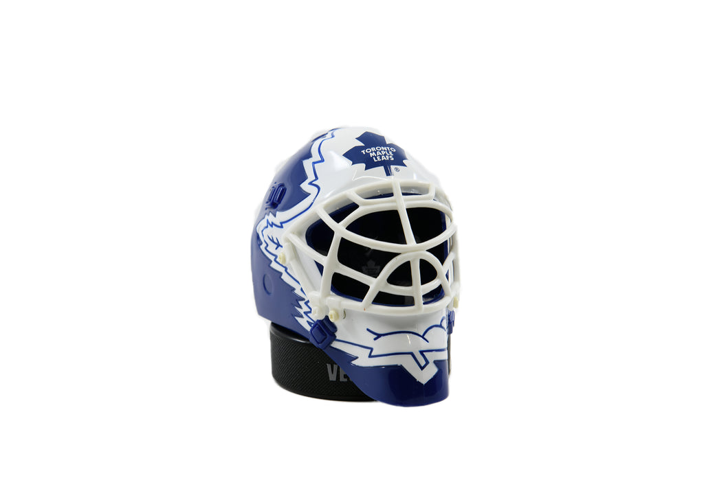 NHL Mini Plastic Goalie Mask & Puck - Vesa Toskala-Maple Leafs