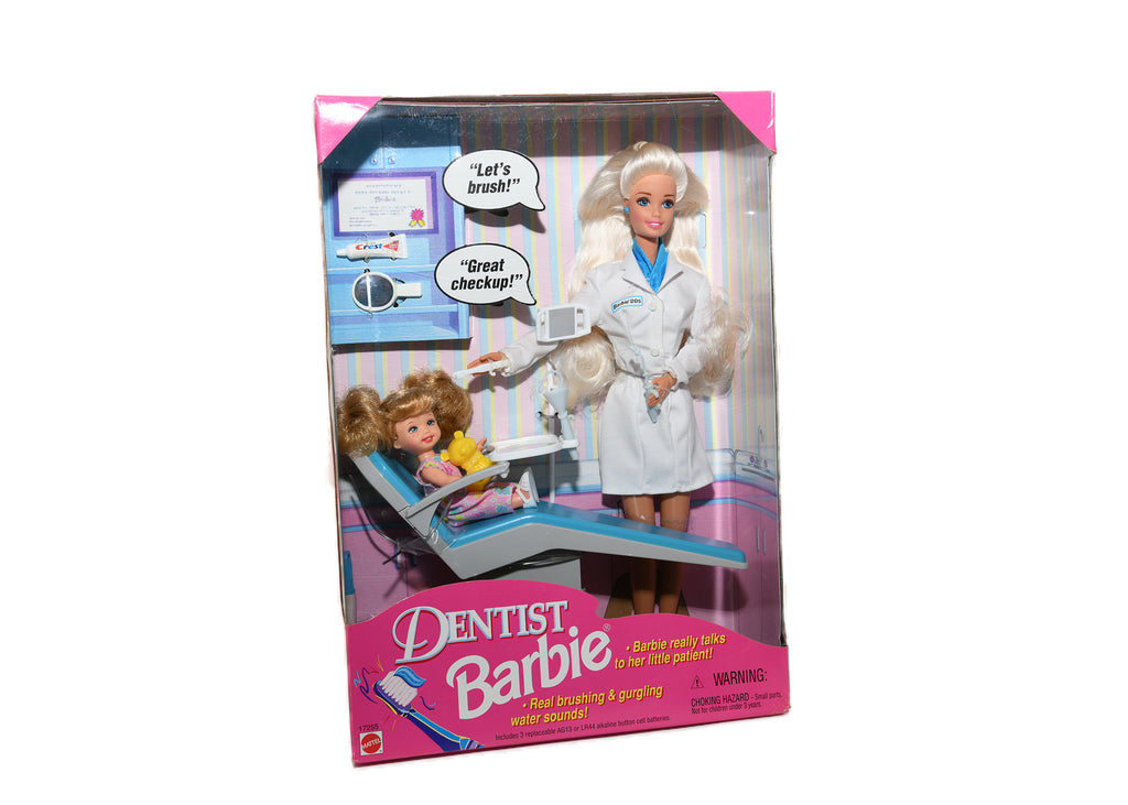 Mattel Barbie Blonde Talking Dentist with Patient # 17255 NIB 1997