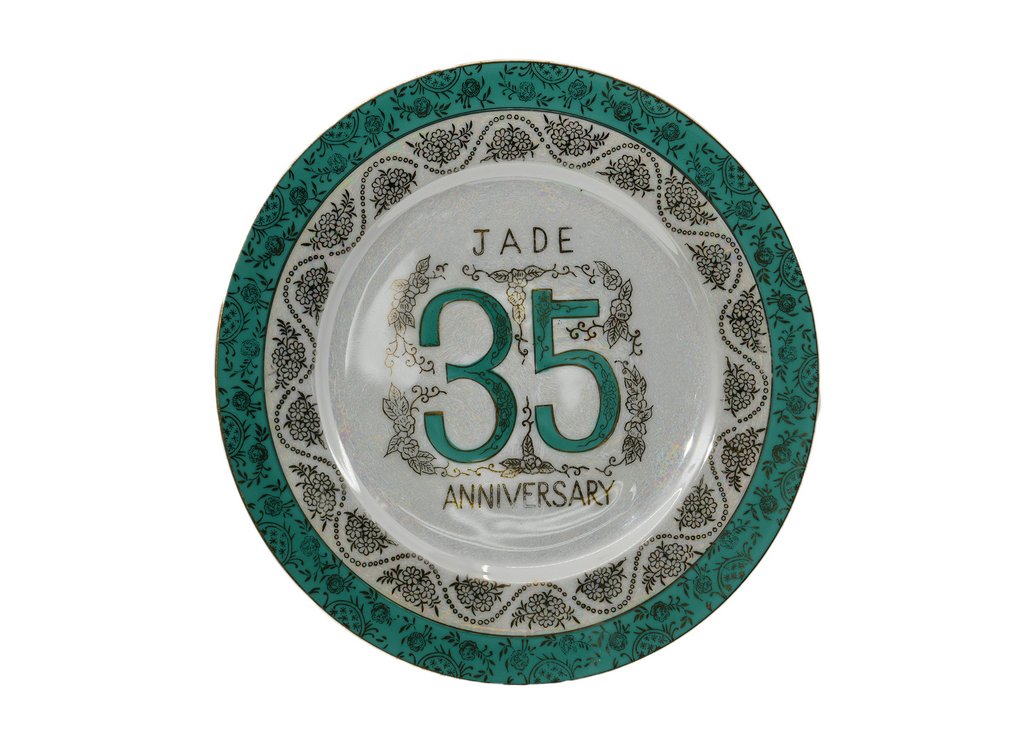 Jade 35 Fine China Anniversary Plate