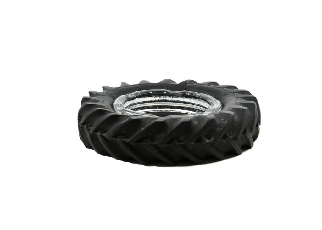 Rubber Tractor Tire-Glass Ashtray