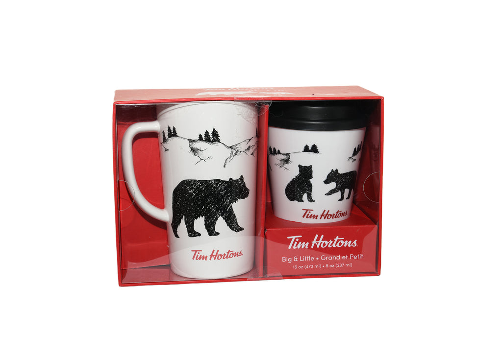 Tim Hortons Big Bear And Little Bear Coffee Mug Set