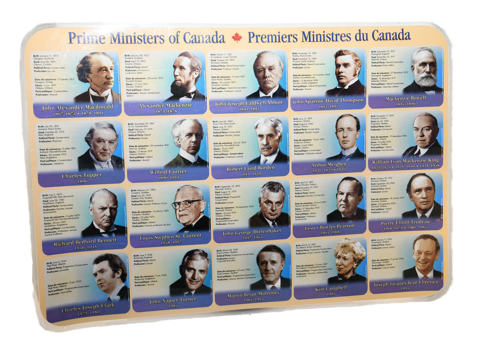 Prime Ministers Of Canada Plaque - 1867-1993