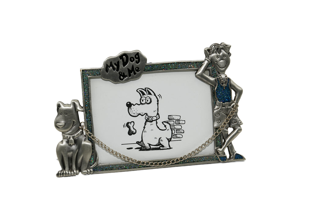 My Dog And Me Picture Frame Pewter