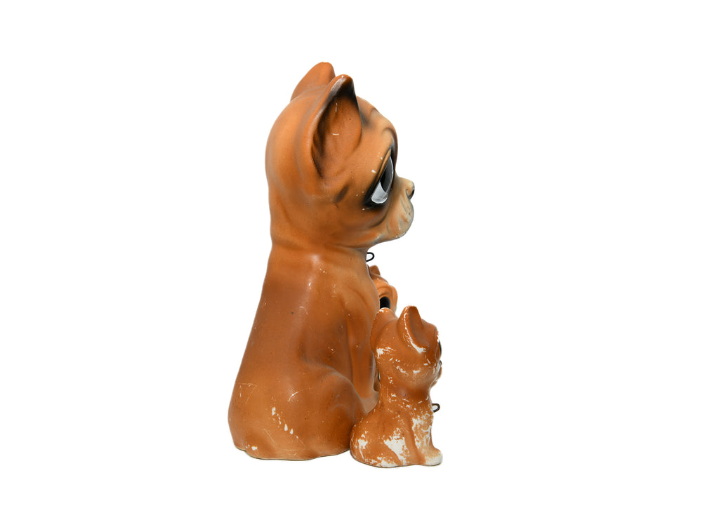 Vintage Dog With Two Pups Ceramic