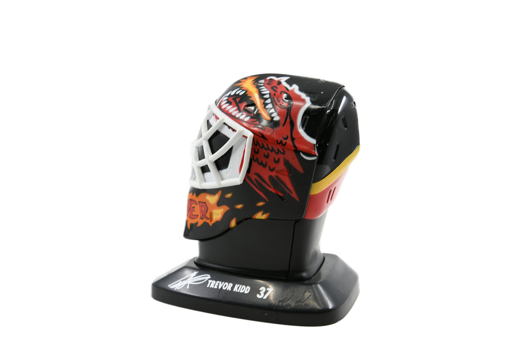 NHL Mini Plastic Goalie Mask - Calgary Trevor Kidd