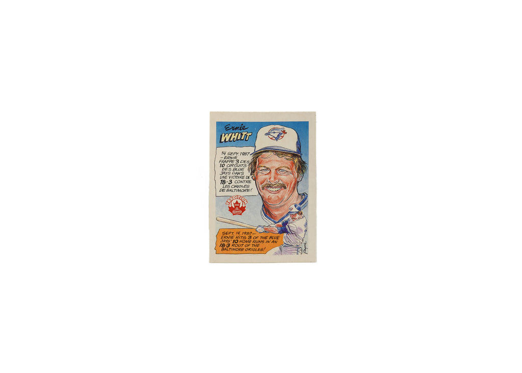 Baseball Player Card - Ernie Whitt