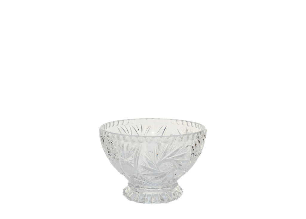 Vintage Pressed Clear Glass Bowl With Lid