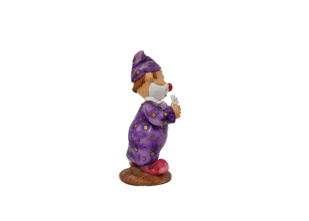 Clown Purple With Playing Cards