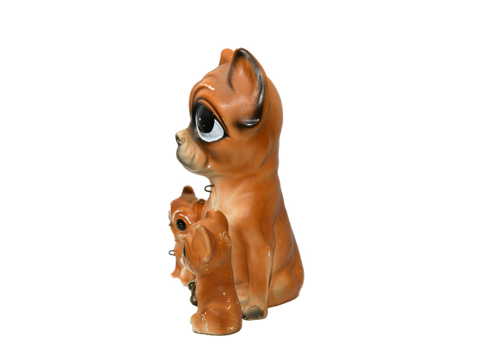 Vintage Dog With Two Pups Ceramic