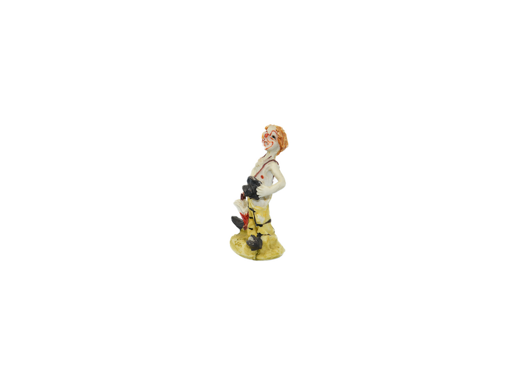 Vintage SATIS 5 Clown With Umbrella- Mini Figurine
