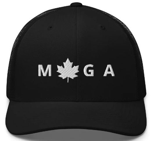 M*GA-Make Canada Great Again. Maple Leaf Ball Cap Black