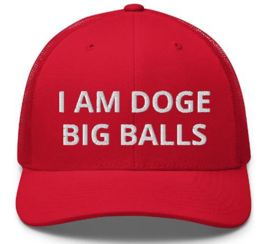 I AM DOGE BIG BALLS CAP-Mega Trump - Elon Musk