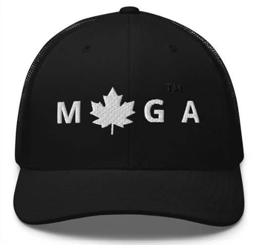 M*GA-Make Canada Great Again. Maple Leaf Ball Cap Black