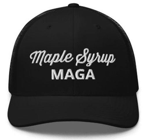 Maple Syrup MAGA (Trump) Baseball Cap. Black