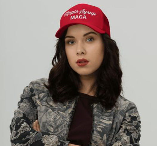 Maple Syrup MAGA (Trump) Baseball Cap. Red