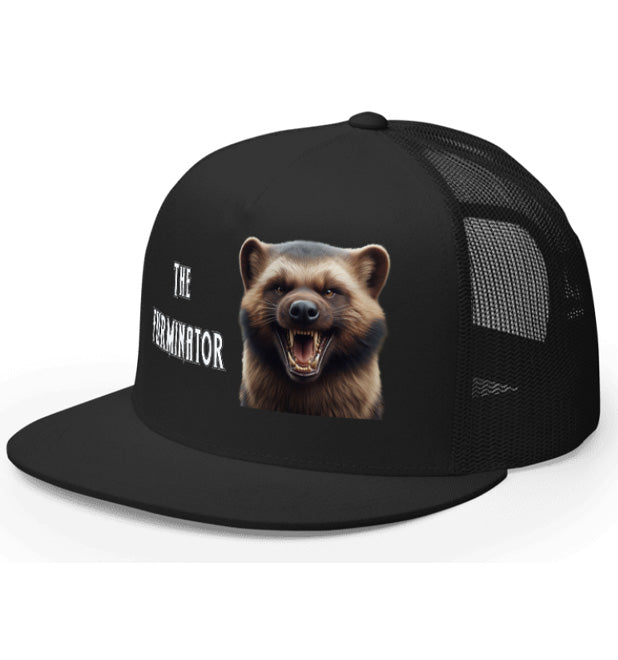 THE FURMINATOR. DTF Printed Baseball Cap. Navy Blue, Black, Silver.