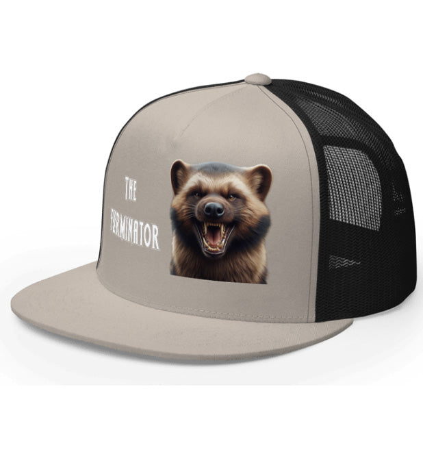 THE FURMINATOR. DTF Printed Baseball Cap. Navy Blue, Black, Silver.