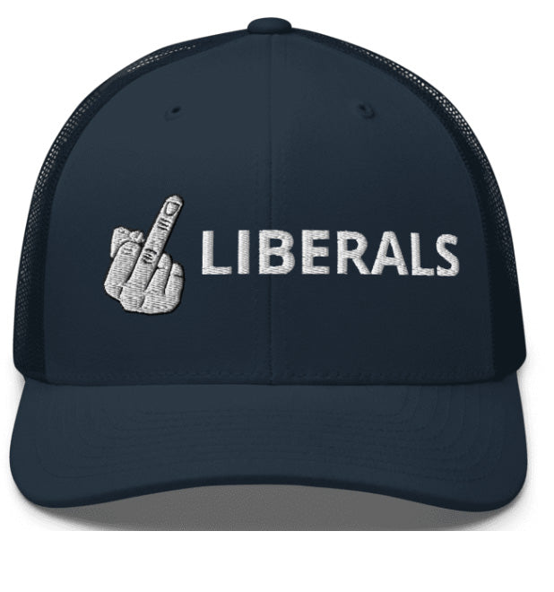 LIBERALS, A salute to Liberals. Baseball Cap. Embroidered. Red, Black, Blue.
