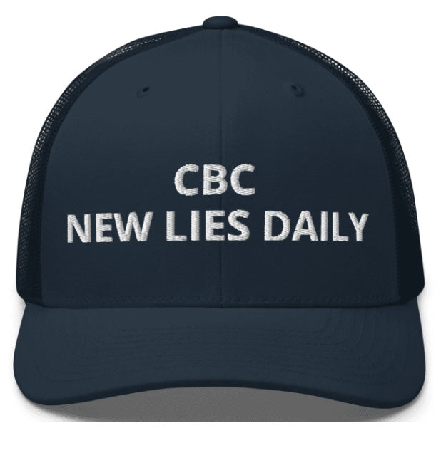 CBC NEW LIES DAILY. Baseball Caps, Colors Red, Navy, Black.
