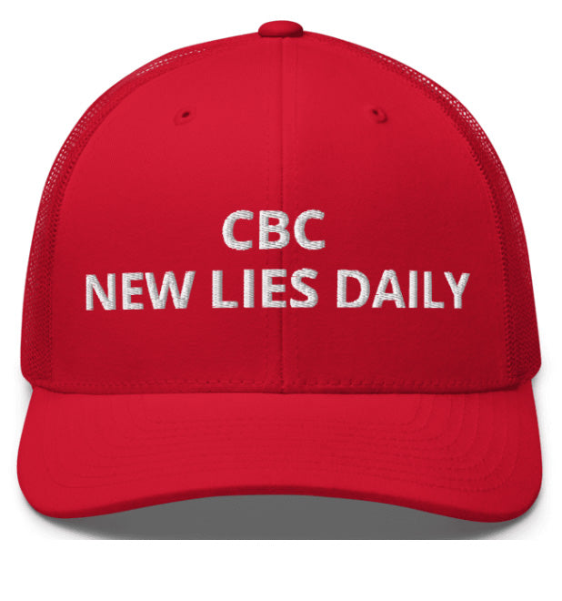 CBC NEW LIES DAILY. Baseball Caps, Colors Red, Navy, Black.