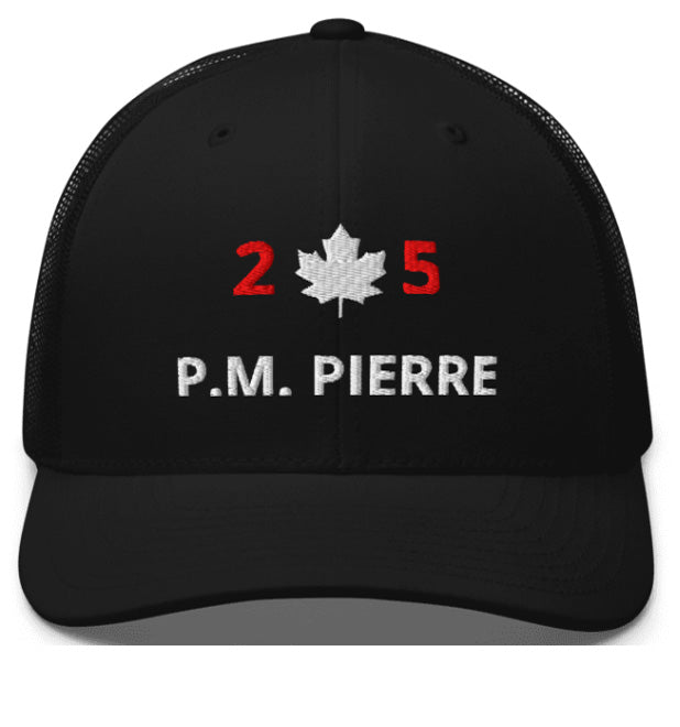 PIERRE POILIEVRE. P.M. PIERRE 25th Prime Minister Of Canada. Baseball Cap. Navy Blue, Black. 1