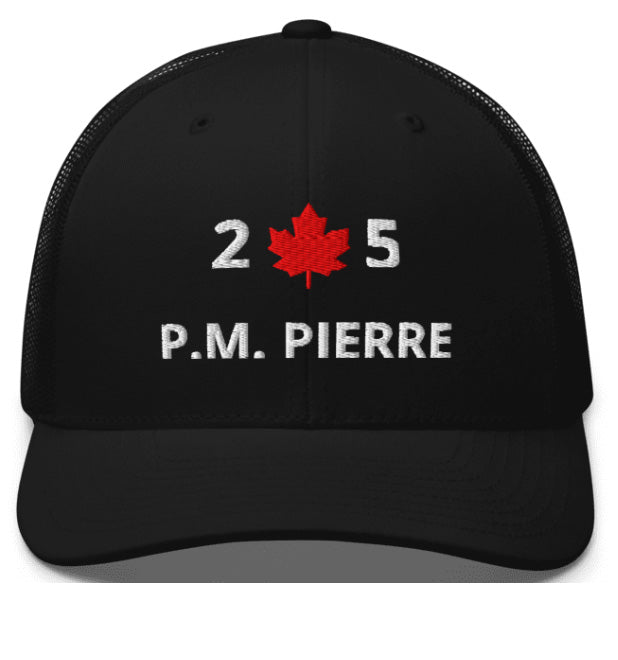 PIERRE POILIEVRE. P.M. PIERRE 25th Prime Minister Of Canada. Baseball Cap. Navy Blue, Black. 2