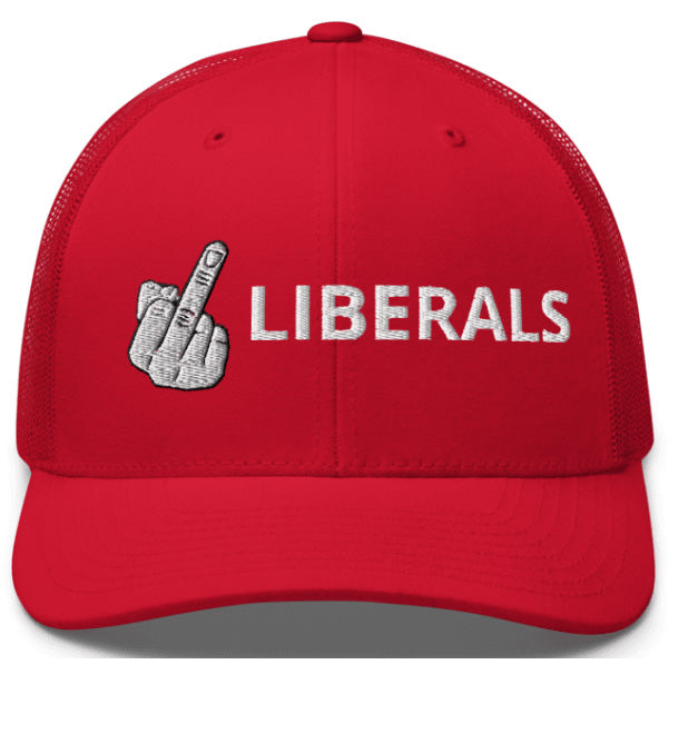 LIBERALS, A salute to Liberals. Baseball Cap. Embroidered. Red, Black, Blue.
