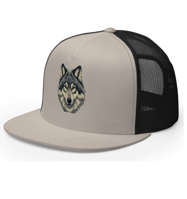 TIMBERWOLF 3. DTF Printed Baseball Cap. Navy Blue, Black, Silver.