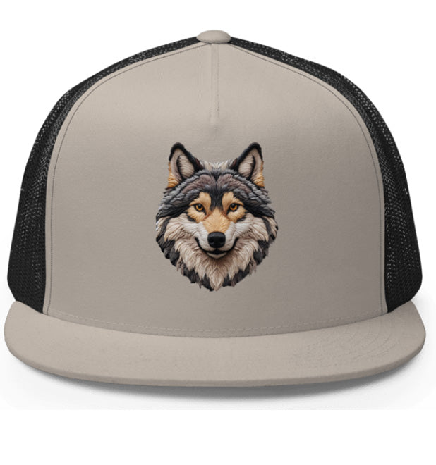 TIMBERWOLF 1. DTF Printed Baseball Cap. Navy Blue, Black, Silver.