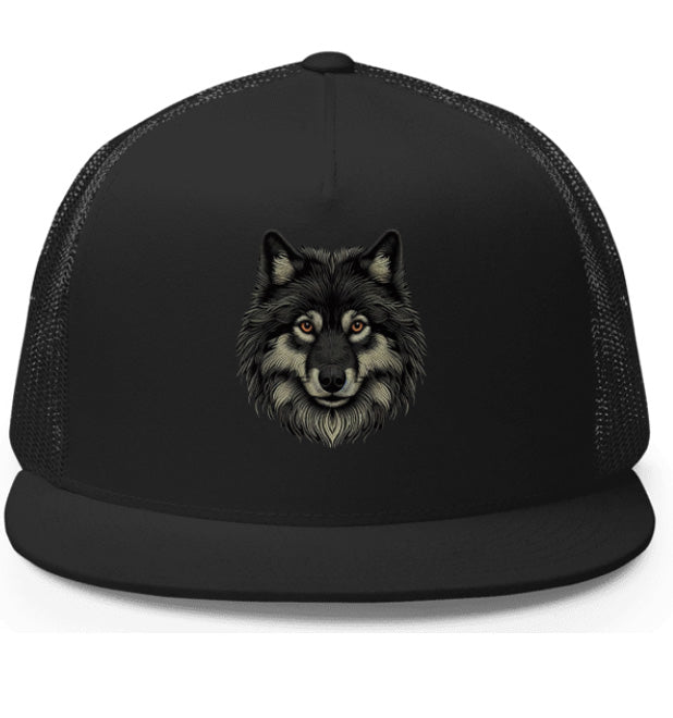 TIMBERWOLF 2. DTF Printed Baseball Cap. Navy Blue, Black, Silver.
