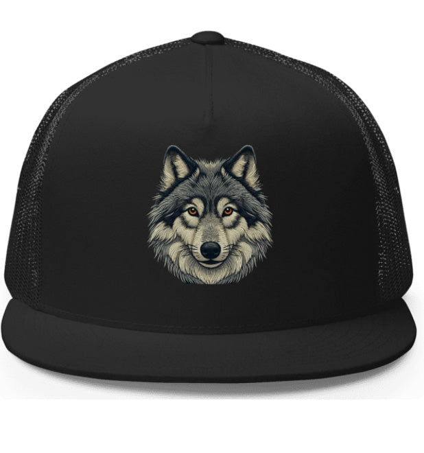 TIMBERWOLF 3. DTF Printed Baseball Cap. Navy Blue, Black, Silver.