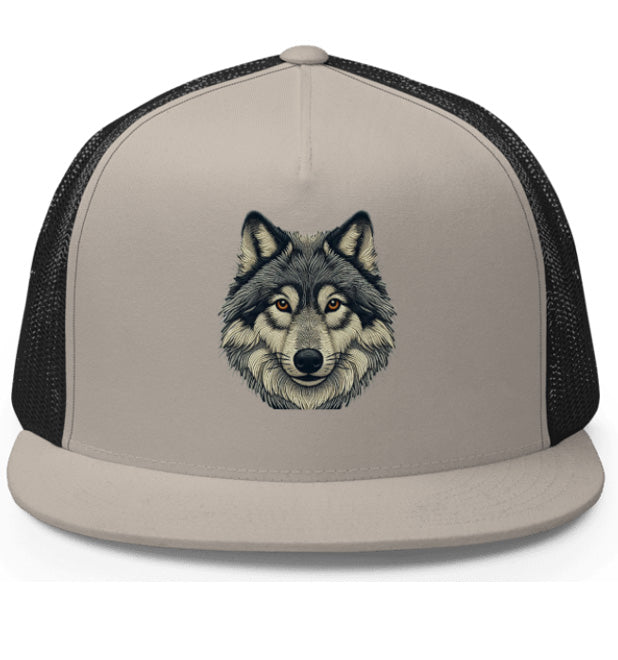 TIMBERWOLF 3. DTF Printed Baseball Cap. Navy Blue, Black, Silver.
