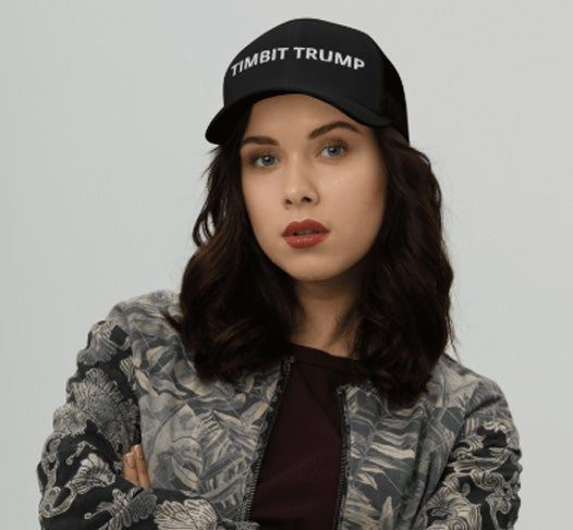 Timbit Trump Baseball Cap. Black