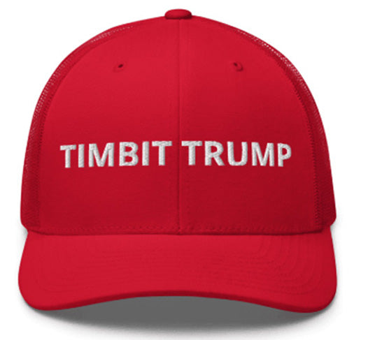 Timbit Trump Baseball Cap. Red