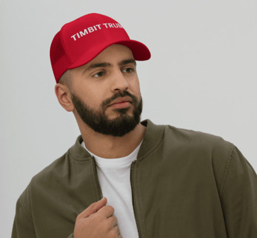 Timbit Trump Baseball Cap. Red