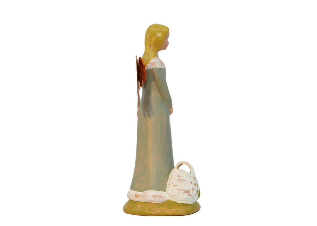 Gentle Souls Angel with Copper Wings /Basket Figurine