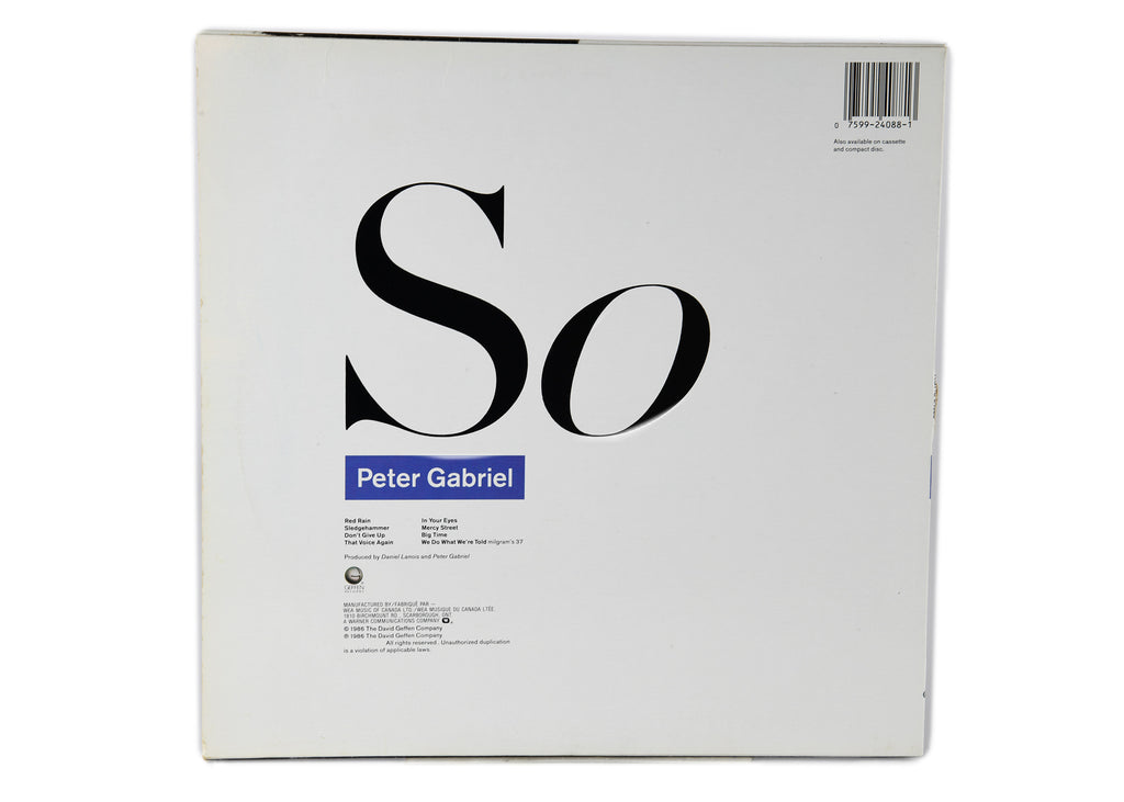 Peter Gabriel - So LP Vinyl Album