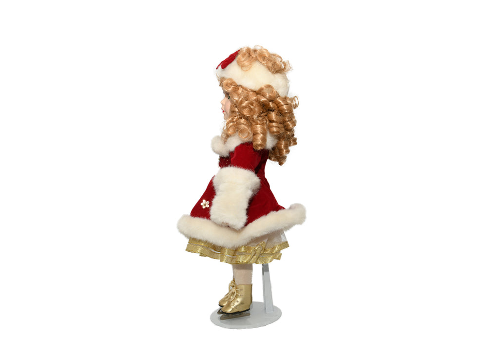 Victoria Collection - Porcelain Doll Christmas On Skates