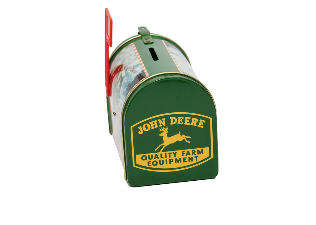 John Deere Mailbox Tin Piggy Bank