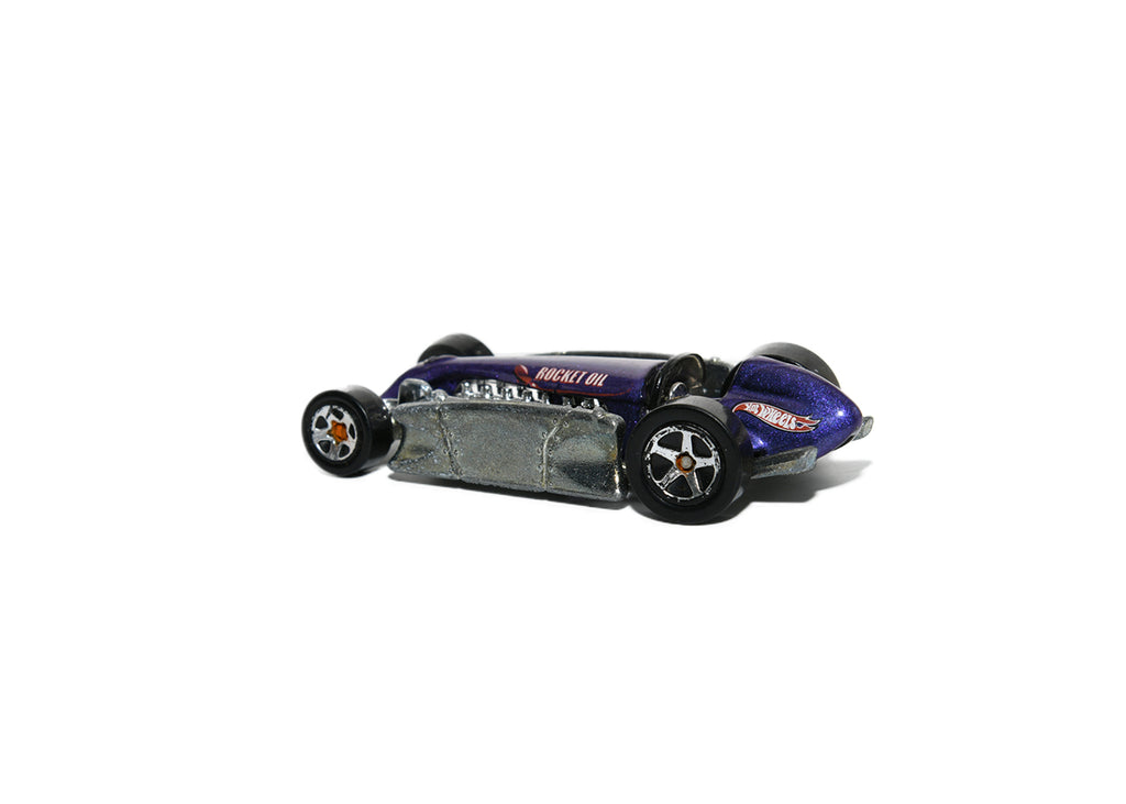 Mattel Hot Wheels-Purple Rocket Oil Race Car 2002