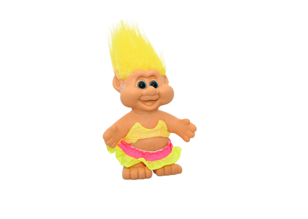 Troll In Yellow/Red Swimming Outfit-Yellow Hair