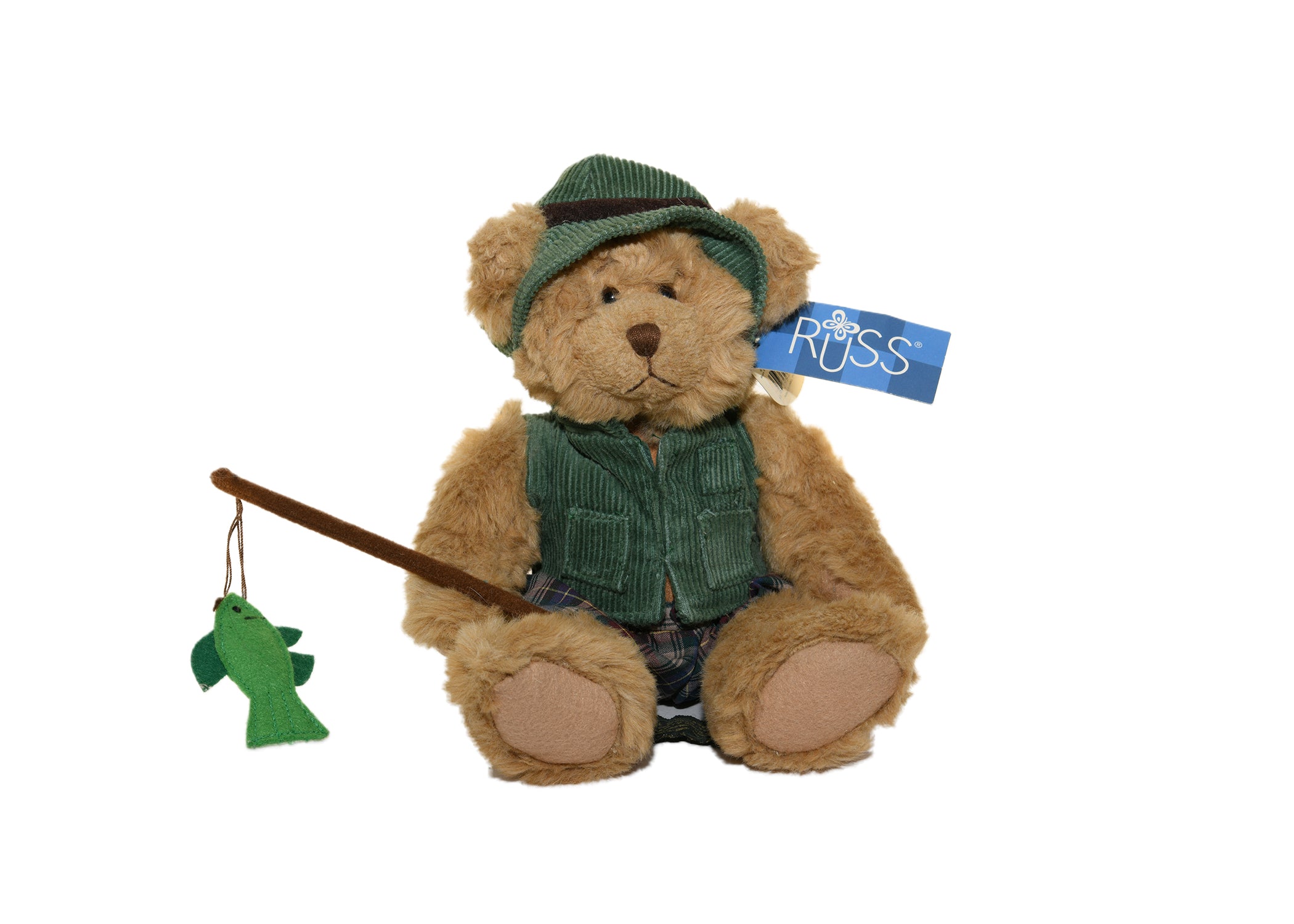 bear scout fishing pole Russ Berrie Bears from the Past