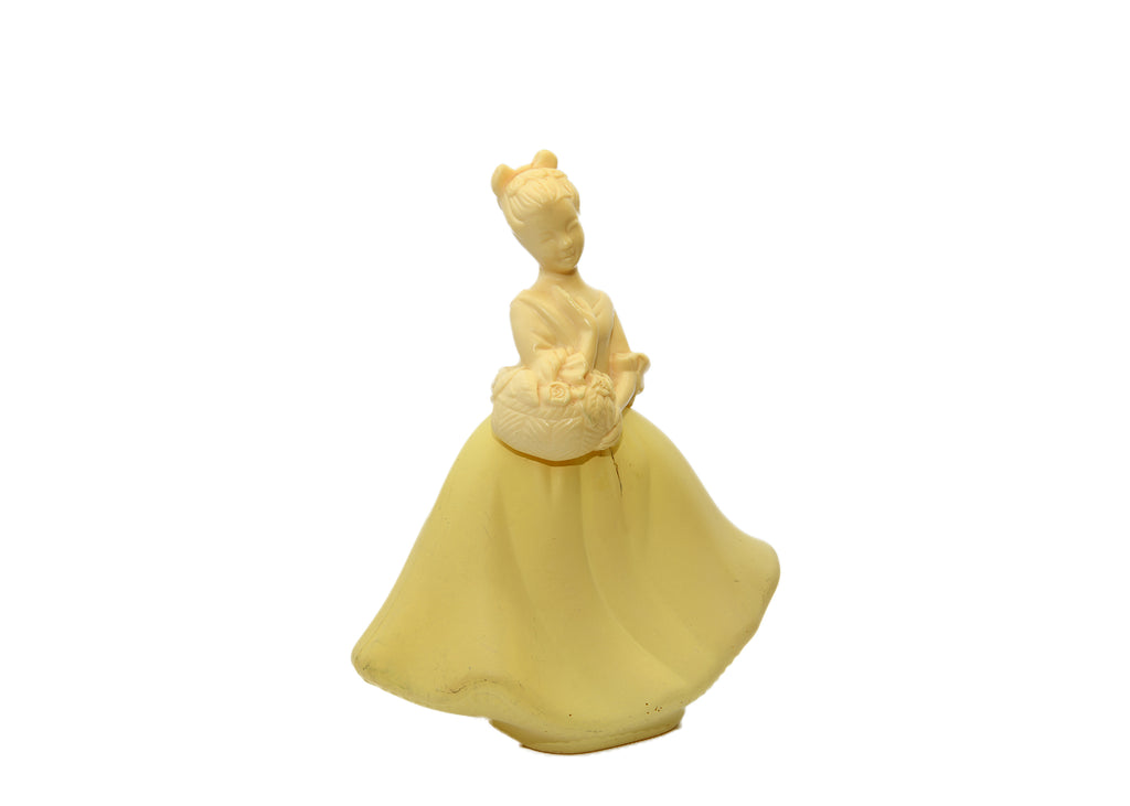 Avon-Yellow Maiden With Flower Basket Decanter