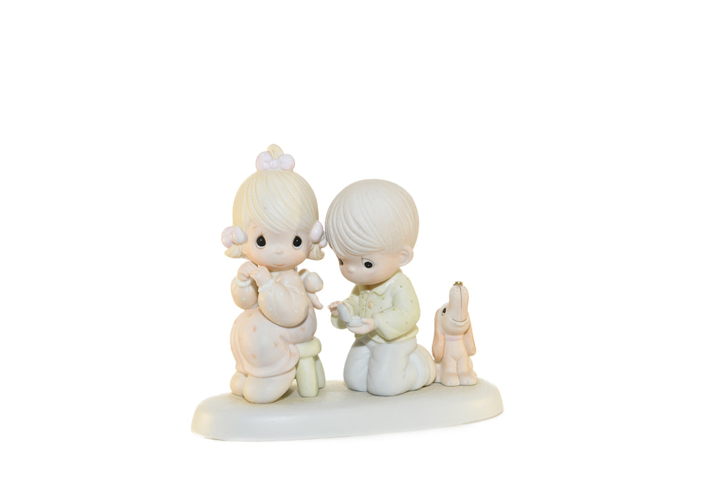 Vintage 1987 Precious Moment With This Ring I 104019 Porcelain Figurine Encesco