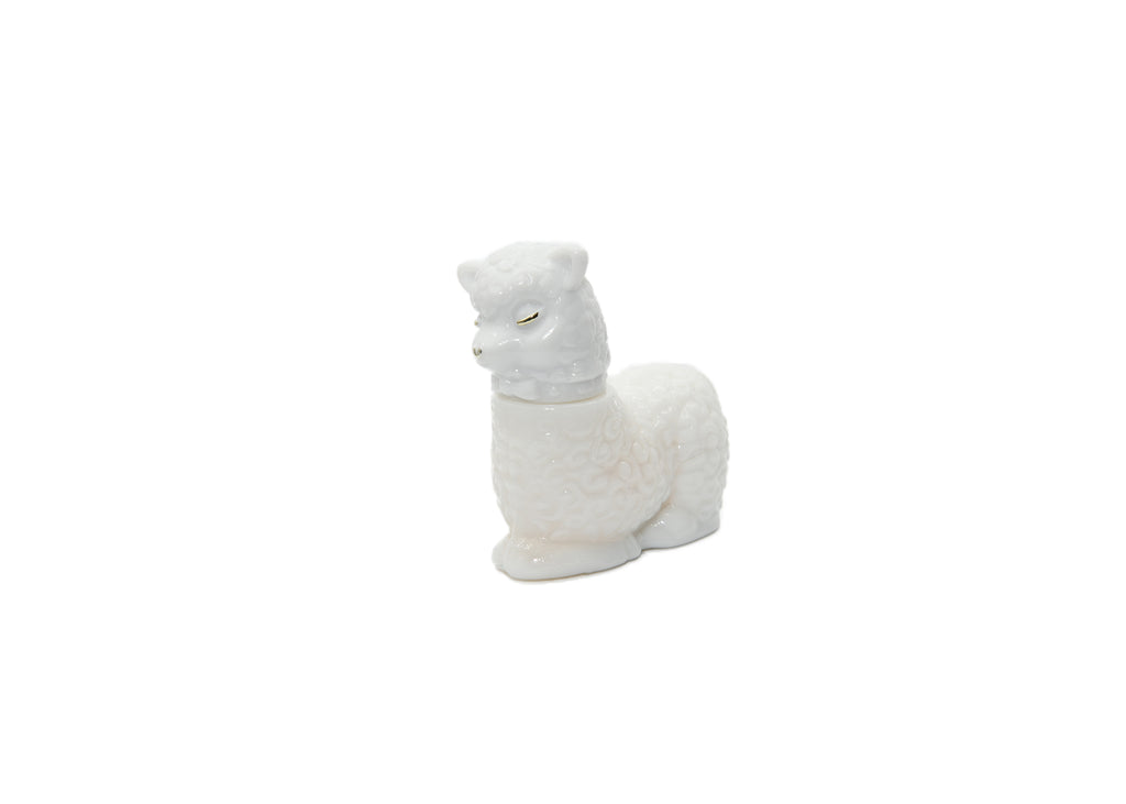 Avon-Milk Glass Lamb Decanter