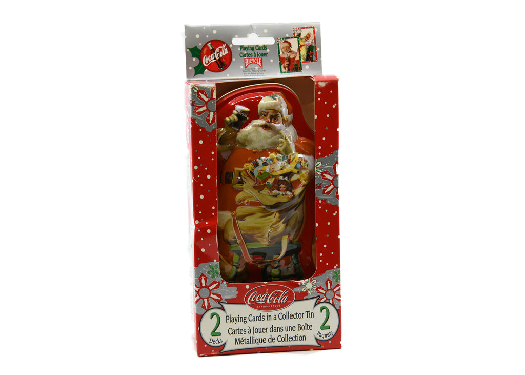 Coca Cola-Santa-2 decks of Premium Cards Collector Tin