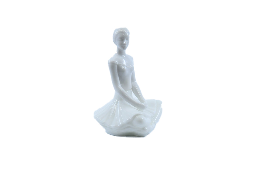 Avon-Ballerina Girl Milk White Glass Decanter 1080's